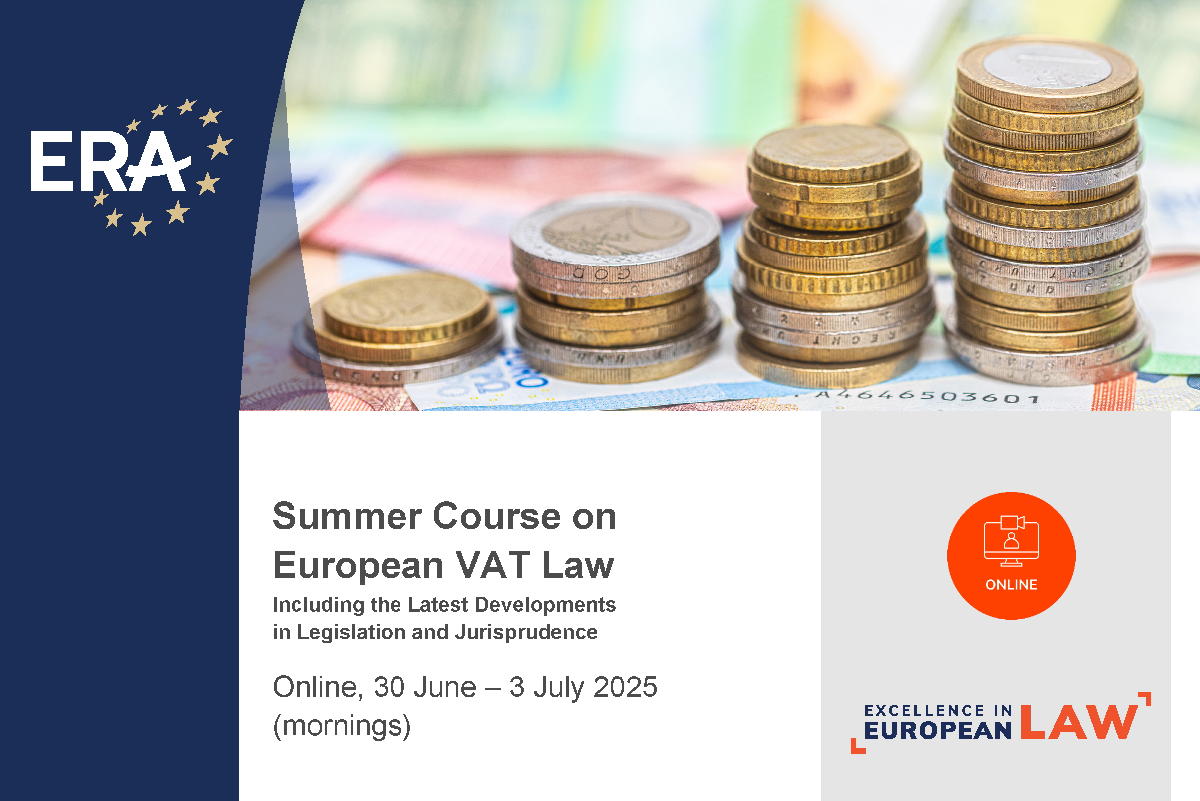 Opportunity for judges from the Republic of Moldova to participate in the online course "European VAT law. Recent developments in legislation and jurisprudence"