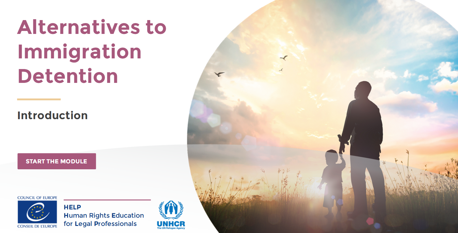 "Alternative measures to detention in the context of migration" - a new e-course on the HELP platform of the Council of Europe, piloted by the National Institute of Justice