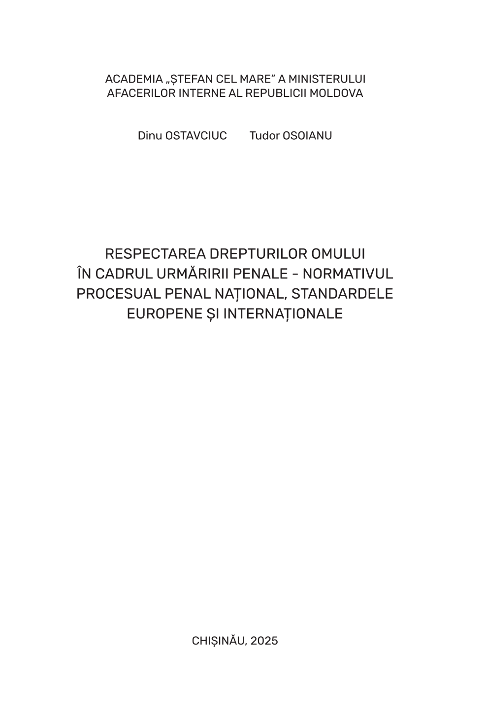 Nou titlu de carte în Biblioteca INJ