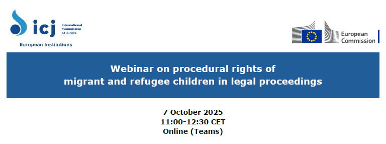 INJ beneficiaries, invited to the webinar on the procedural rights of migrant and refugee children in legal proceedings